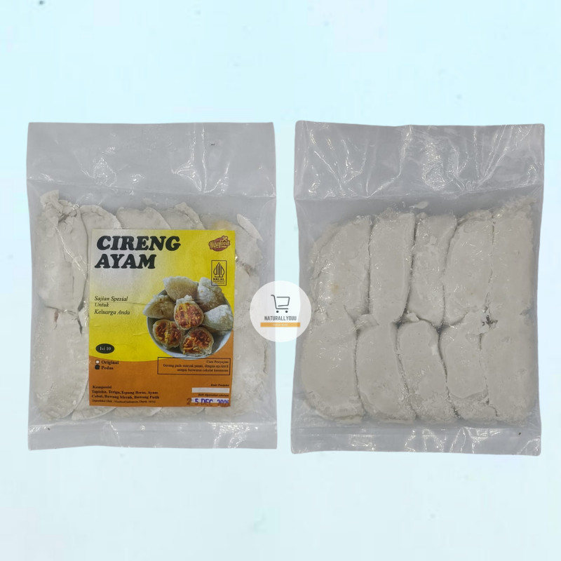 

NisoFood Cireng Ayam Pedas/Cireng Mercon Isi 10pcs Frozen Halal Cemilan Beku