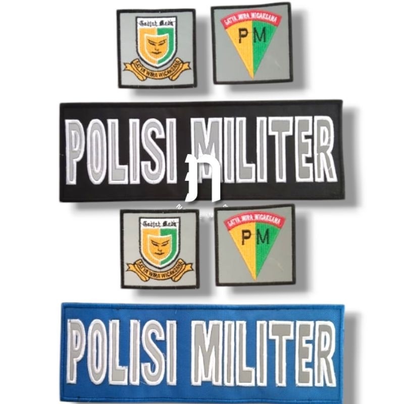 Logo Bordir Polisi Militer Angkatan Darat Satu Set