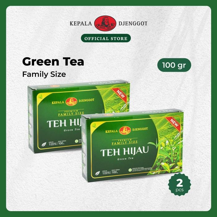 

Kepala Djenggot Green Tea Family Size 100gr x 2 pcs - Teh Hijau Tubruk