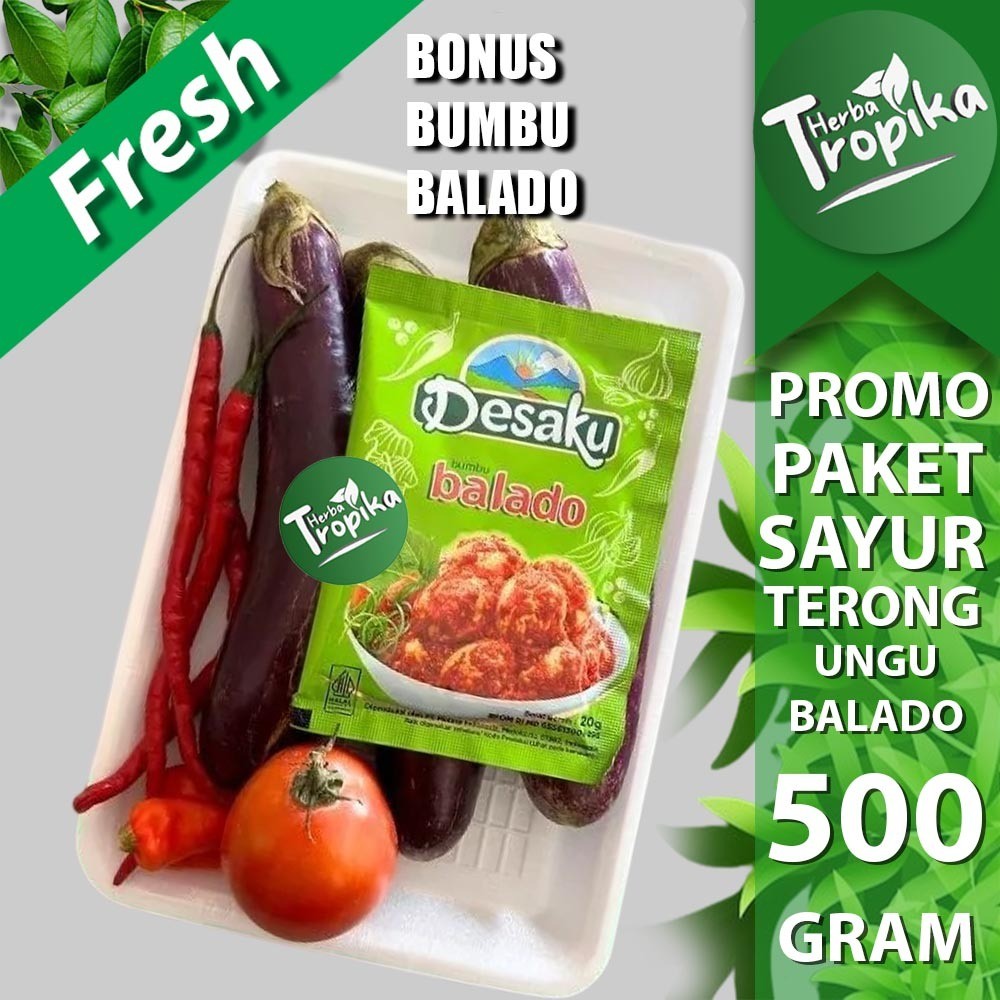 

Promo Paket Sayur Terong Ungu Balado Fresh Lengkap 1 pack 500 gram toko herba tropika