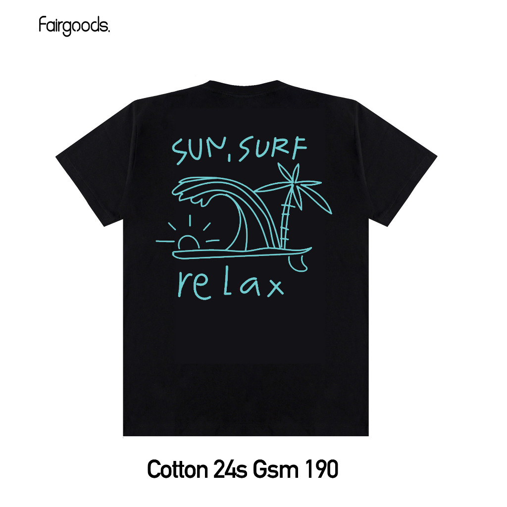 Kaos - Sun Surf - Hitam