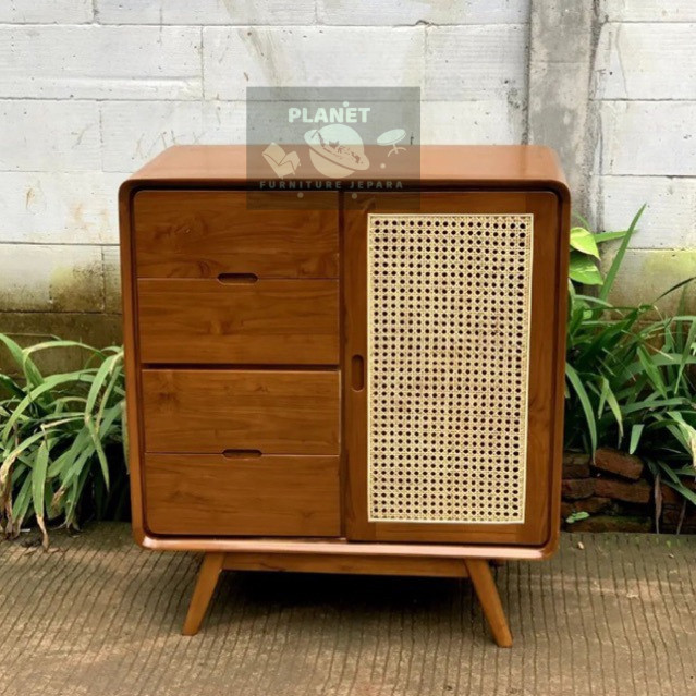 Cabinet Serbaguna jati Lemari anak jati rotan Bufet serbaguna Kabinet Retro Minimalis Kayu Jati Soli