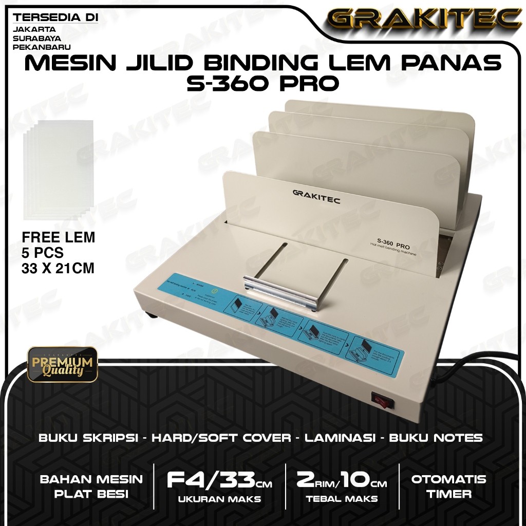 

Mesin Jilid Buku Bending C-1800 / S-360 A4 / F4 Lem Panas Bending Kualitas Premium / Penerbit ( Mesin Binding untuk jilid percetakan)
