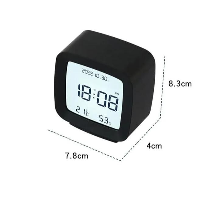 PROMOJD-2286 Jam Meja Digital Fitur Kalender Suhu Kelembapan Ruang Jam Meja Alarm Snooze Design Mewa