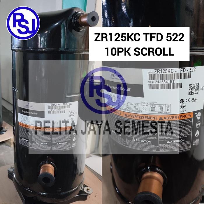 Kompresor AC Copeland ZR125KC-TFD-522 / Compressor Copeland ZR125KC / 10HP / SCROLL / ZR125KC 10PK C