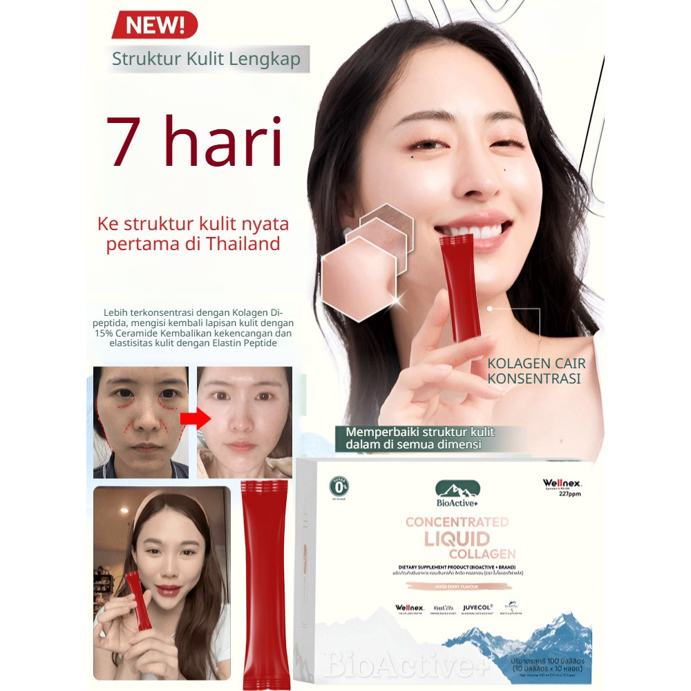 

✨【Beli 1 Gratis 2】⚡️Cairan Oral Kolagen Baru/minuman Kolagen Cair/peremajaan Kulit Tujuh Hari/cairan Oral Kolagen