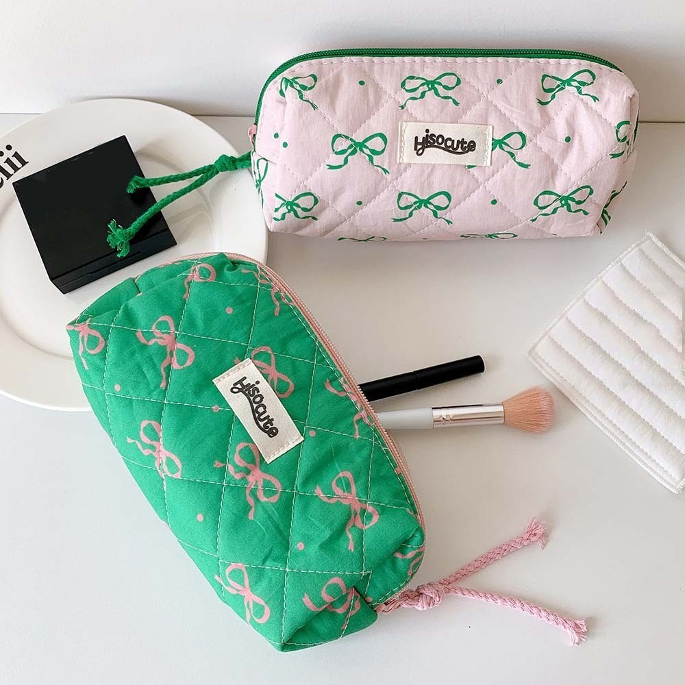 

Bowknot Bow Stationery Bag Desktop Storage Large Capacity Korean Style Pencil Case Ins Style Aesthetic Bow Pencil Pouch Student