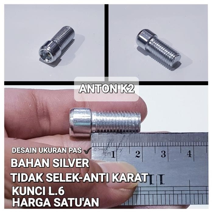 BAUT KACA SPION TOMOK VARIASI MUR SEKRUP L6 UKURAN DERAT 12/14 KIRI - Ukuran Baut 12, Dr Putar Kanan