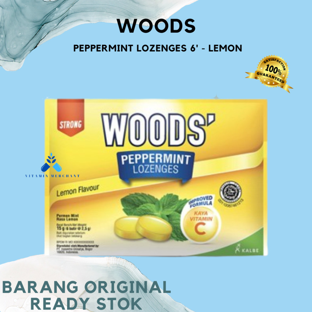 

PERMEN WOODS PEPPERMINT LOZENGES 6' - LEMON - vm2