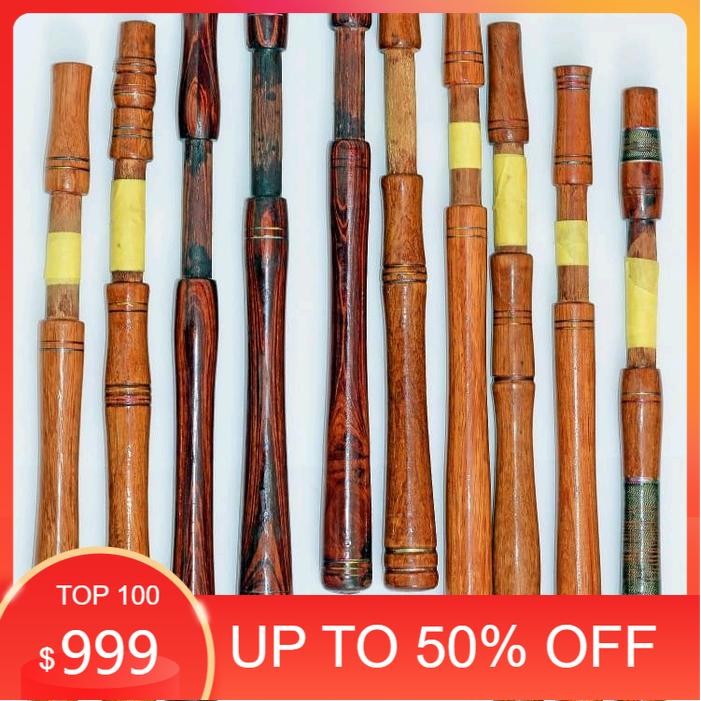 gagang joran kayu rengas, untuk udang dan galatama panjang 40 cm - kuning AN10