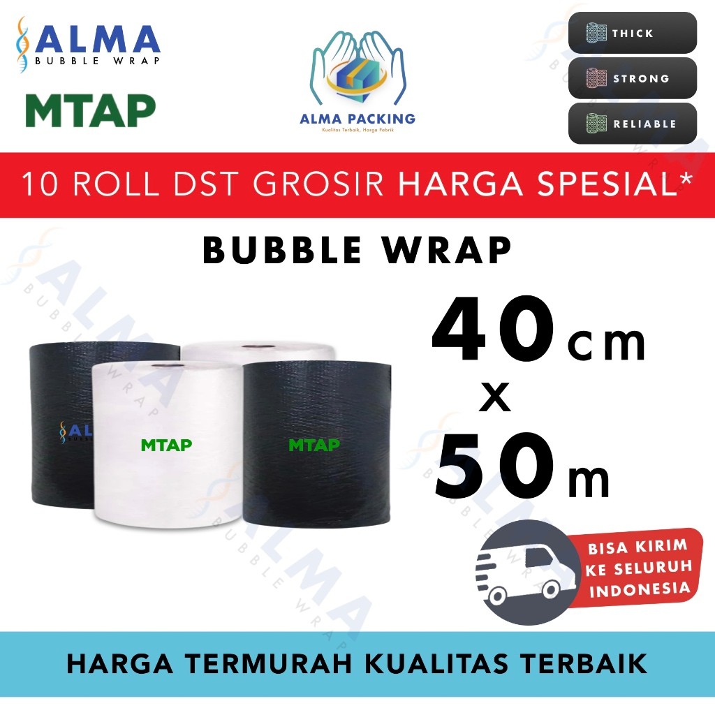 

TER Plastik Bubble Wrap 40cm x 50m Bubblewrap MTAP TER ROLL CO