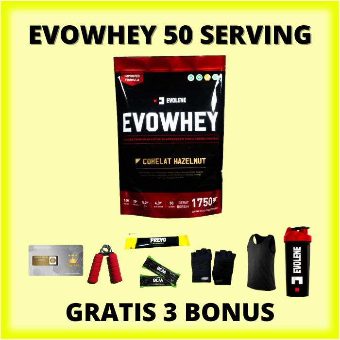 

Evolene Whey Protein Coklat 1750gr/50 Sachet Free Shaker Suplemen Workout BPOM HALAL BEST SUPLEMENKU