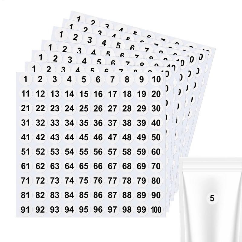

Number Labels Stickers 7X Inventory Number Sticker Labels 1 Inch Round Adhesive Decal 1 To 100 For Outdoor Indoor Locker Storage