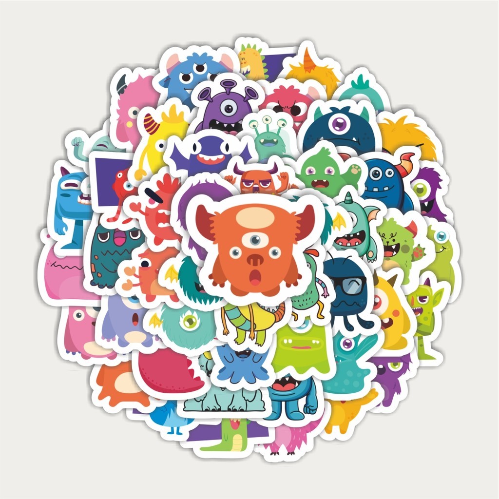 

Sticker Pack Stiker Kartun Monster Lucu Stiker | Sticker TUMBLR | Stiker LAPTOP KOPER HELM