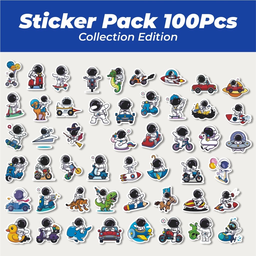 

Hot Stiker Astronot V1 Lucu Anti Air Stikers Berperekat Waterproof Sticker Decal Buat Motor Helm Buku Journal Koper Casing HP Laptop Botol Minum