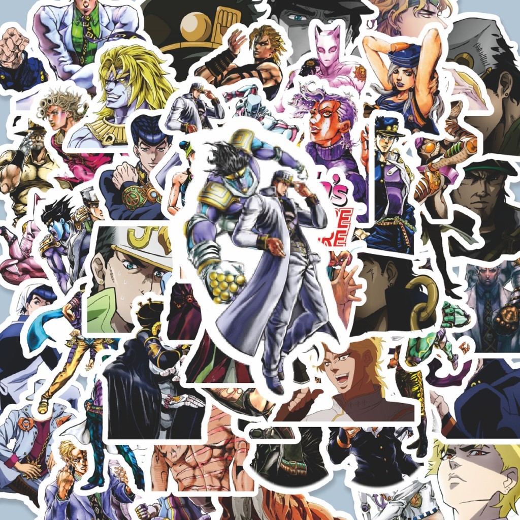 

100PCS Lucu Stiker Anime JoJo's Bizarre Adventure Stiker Aesthetic Stiker Anti Air Stikers Berperekat Waterproof sticker decal buat Motor Helm Buku Journal Koper Casing HP Laptop Botol Minum Hadiah anak