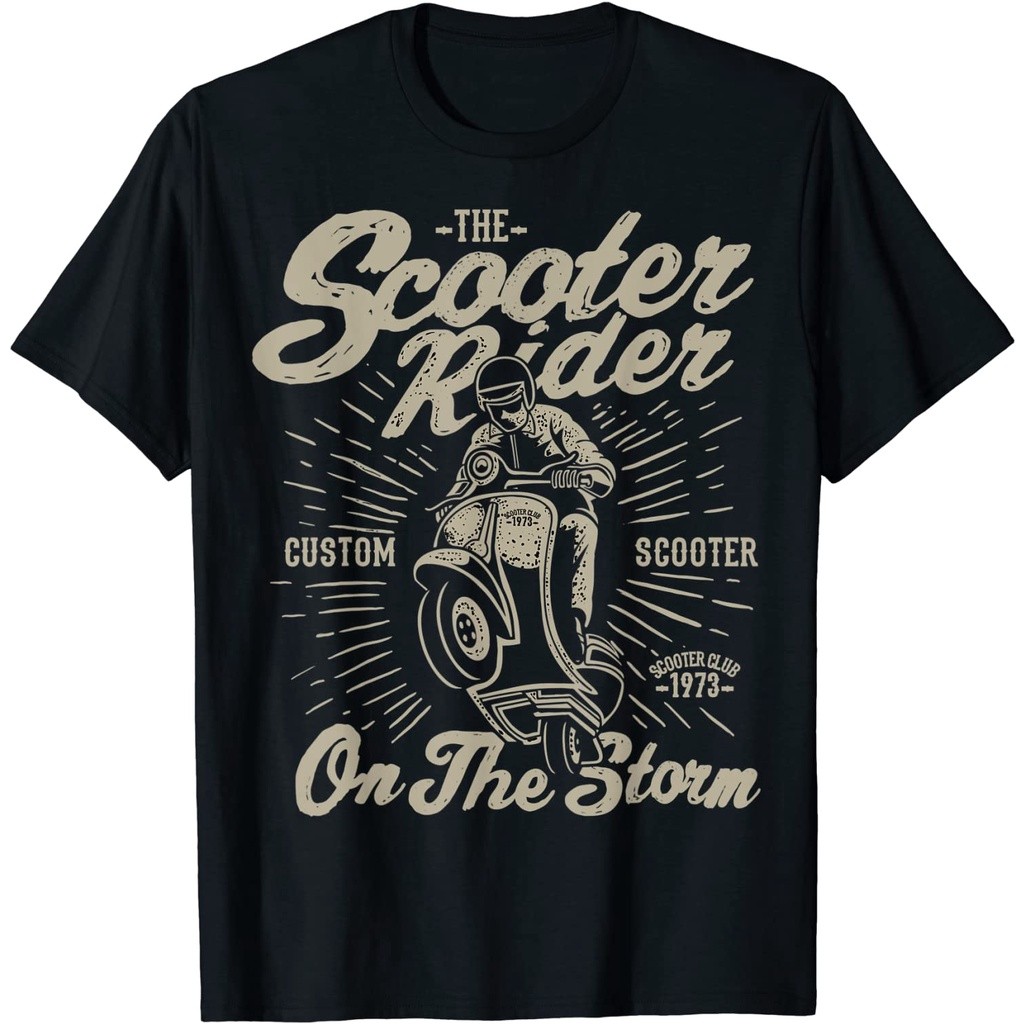 COD Baju Kaos Scooter Rider Motorcycle Driver Vintage  T-Shirt Lembut Tebal Premium