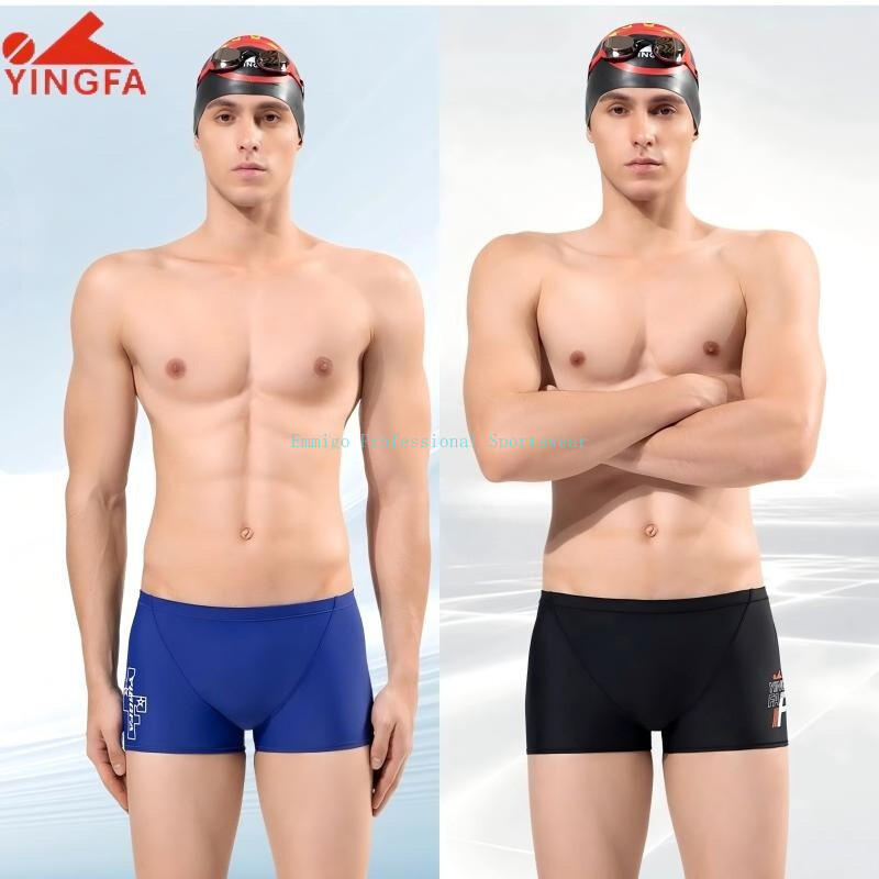 YINGFA Men's Competitive Swim Trunks Professional Training Men Swimwear 2025 New Chlorine-Resistant 