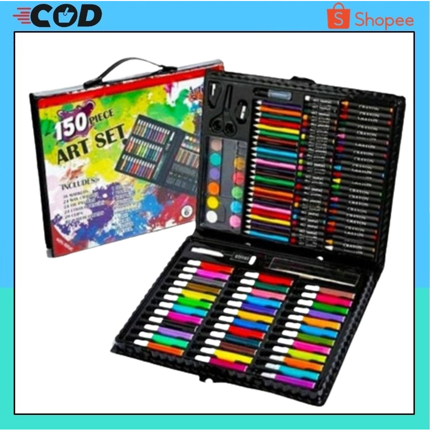 

COD Crayon Anak Set 150 pcs Set Spidol Alat Menggambar Mewarnai Pensil Art