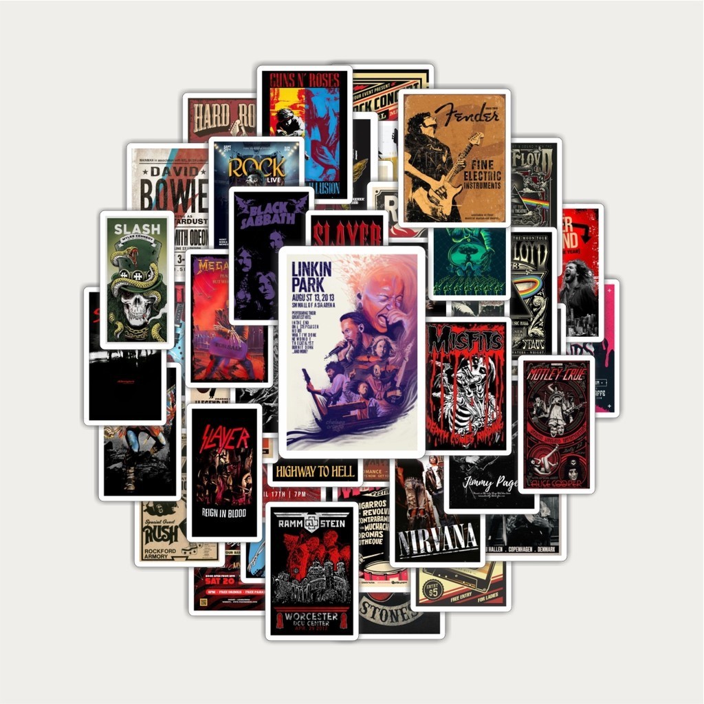 

Sticker Pack Stiker Poster Rock Band | Sticker TUMBLR | Stiker LAPTOP KOPER HELM