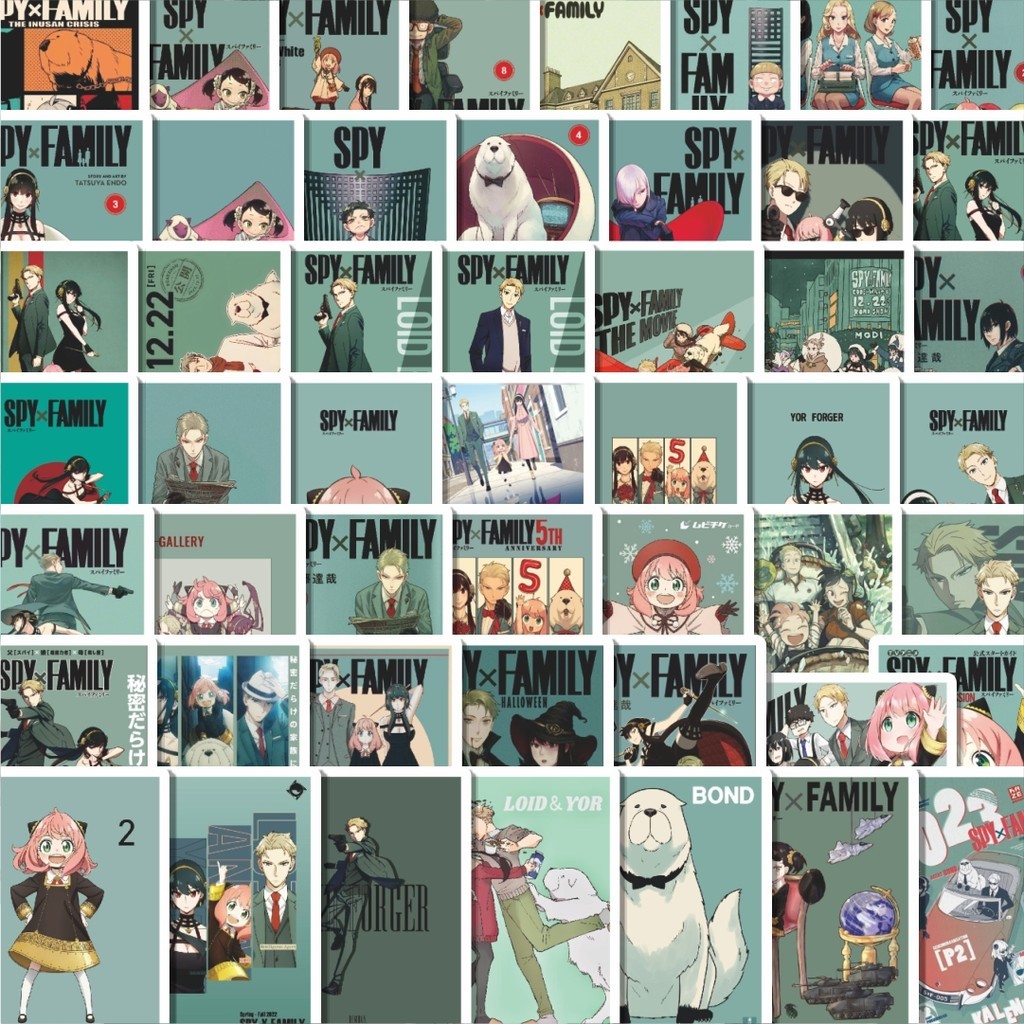 

Stiker Cutting Pack Stiker Anime Poster Spy X Family Isi 100Pcs Series Aesthetic Lucu Keren Untuk Koper Bahan Vynil