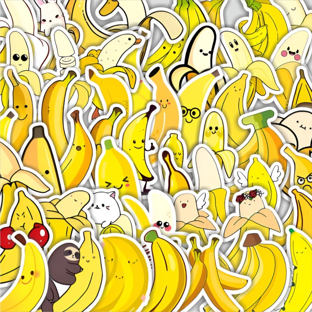 

Stiker Cutting Pack Stiker Banana [Pisang] Isi 100Pcs Series Aesthetic Lucu Keren Untuk Koper Bahan Vynil