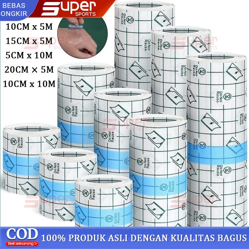 10/20CM×10M Plester Anti Air Tranparent Film Dressing Roll Anti Pita Medis Anti Air / Tahan Air Luka