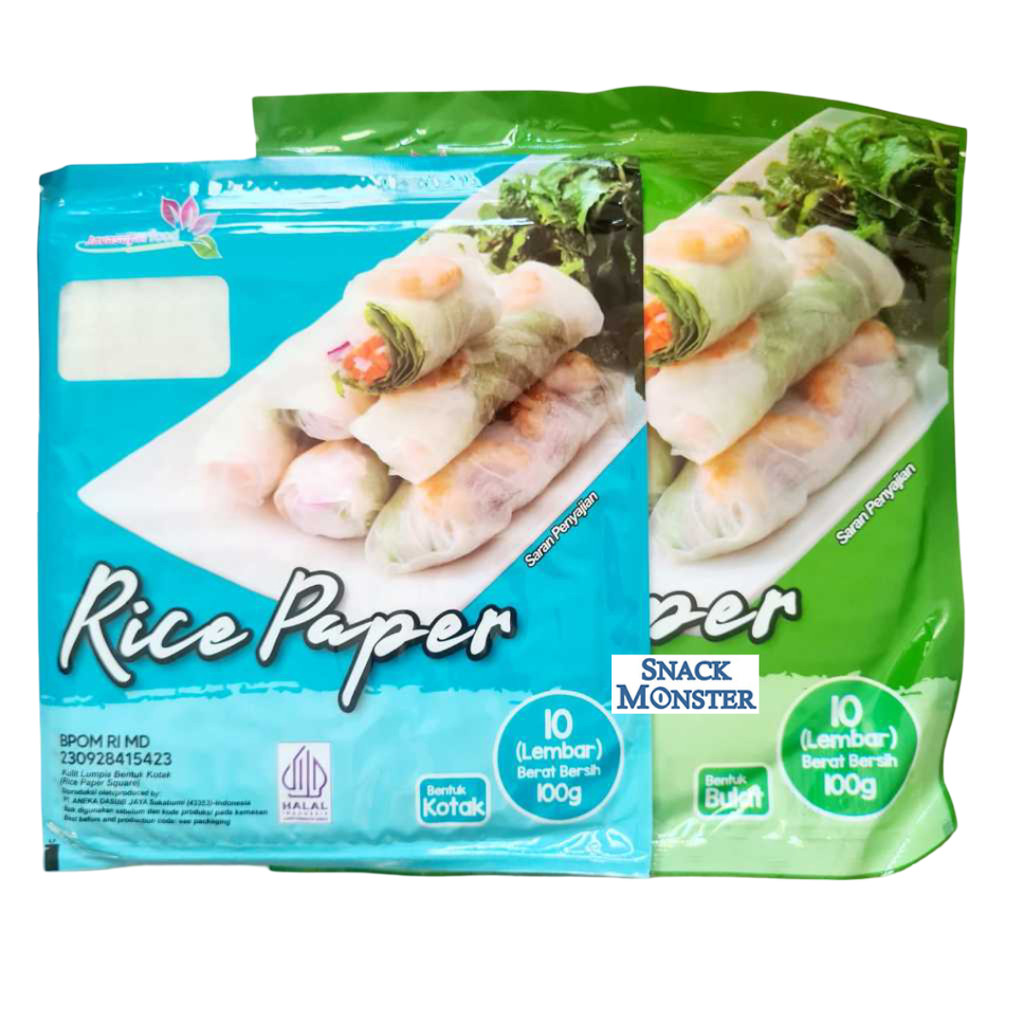 

Rice Paper Kulit Lumpia Vietnam Spring Roll - Netto 10 lembar (100 gr)