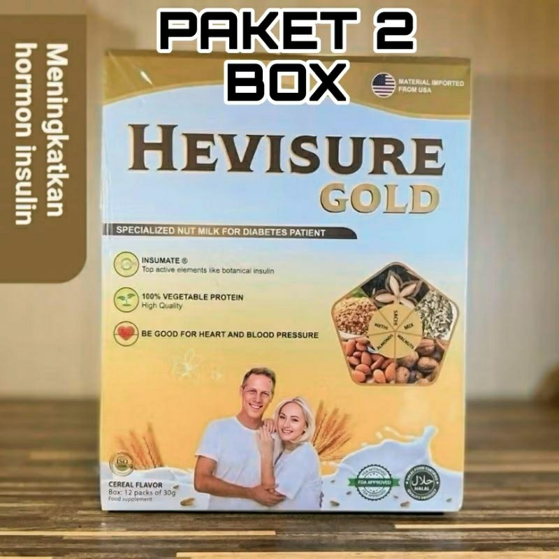 

New Hevisure Gold Paket 2 Box Susu Diabetes Dan Kencing Manis OriginalPremium