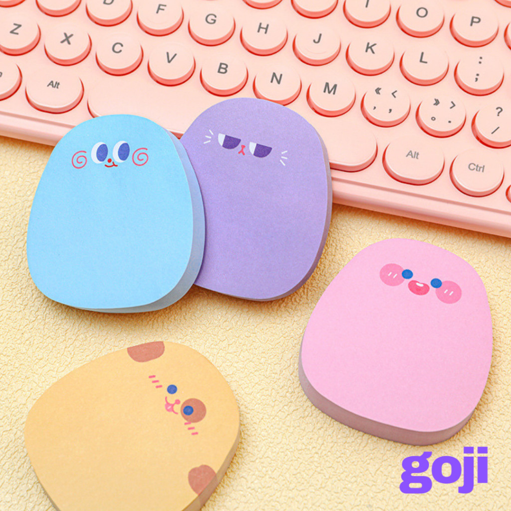 

GOJI Sticky Notes Isi 60 Lembar Model Telur Stick Note Full Color Emoji Lucu Catatan Tempel Aesthetic Estetik MO