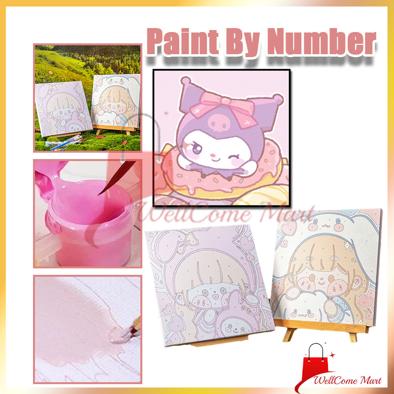 

DIY Painting Kit Canvas Paint Set Paint By Number 20x20 Carton DIY