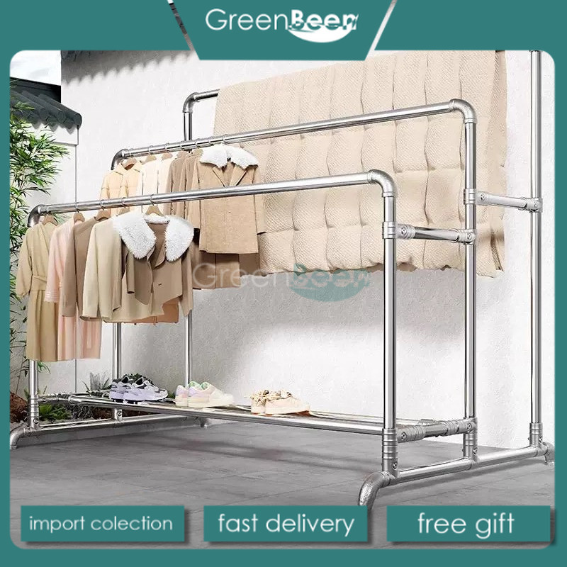 Jemuran Baju Pakaian Stainless Steel 200CM Jumbo Jemuran Besar Jemuran Baju Aluminium - GREENBEEN