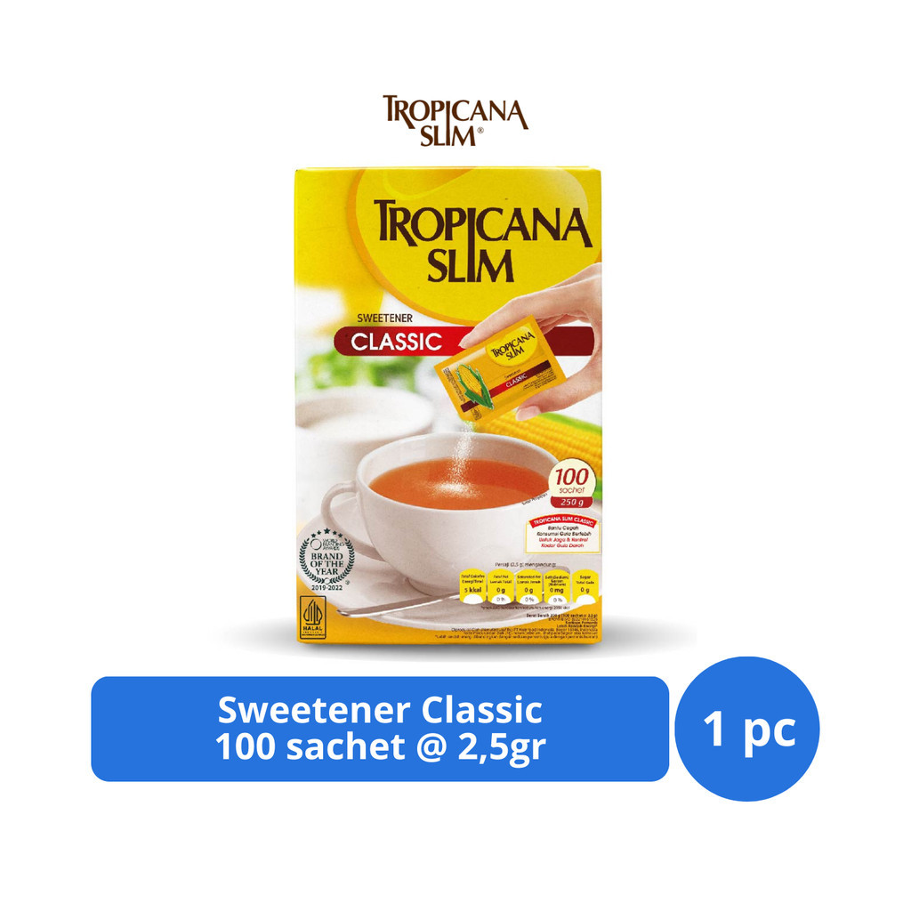 

Tropicana Slim Sweetener Classic 100s @ 2,5gr