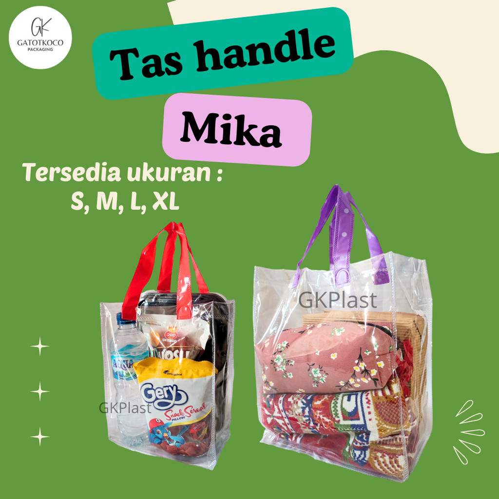 

(1 Pcs) Tas mika / Tas souvenir transparan/tas plastik mika/ Tas ulang tahun / Tas hampers