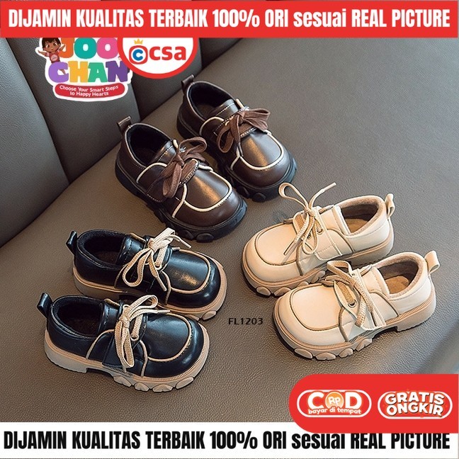 Sepatu Boot Pantofel Anak Perempuan Cewek Tali Slip On Fashion Korean Style Praktis Umur TK SD SMP
