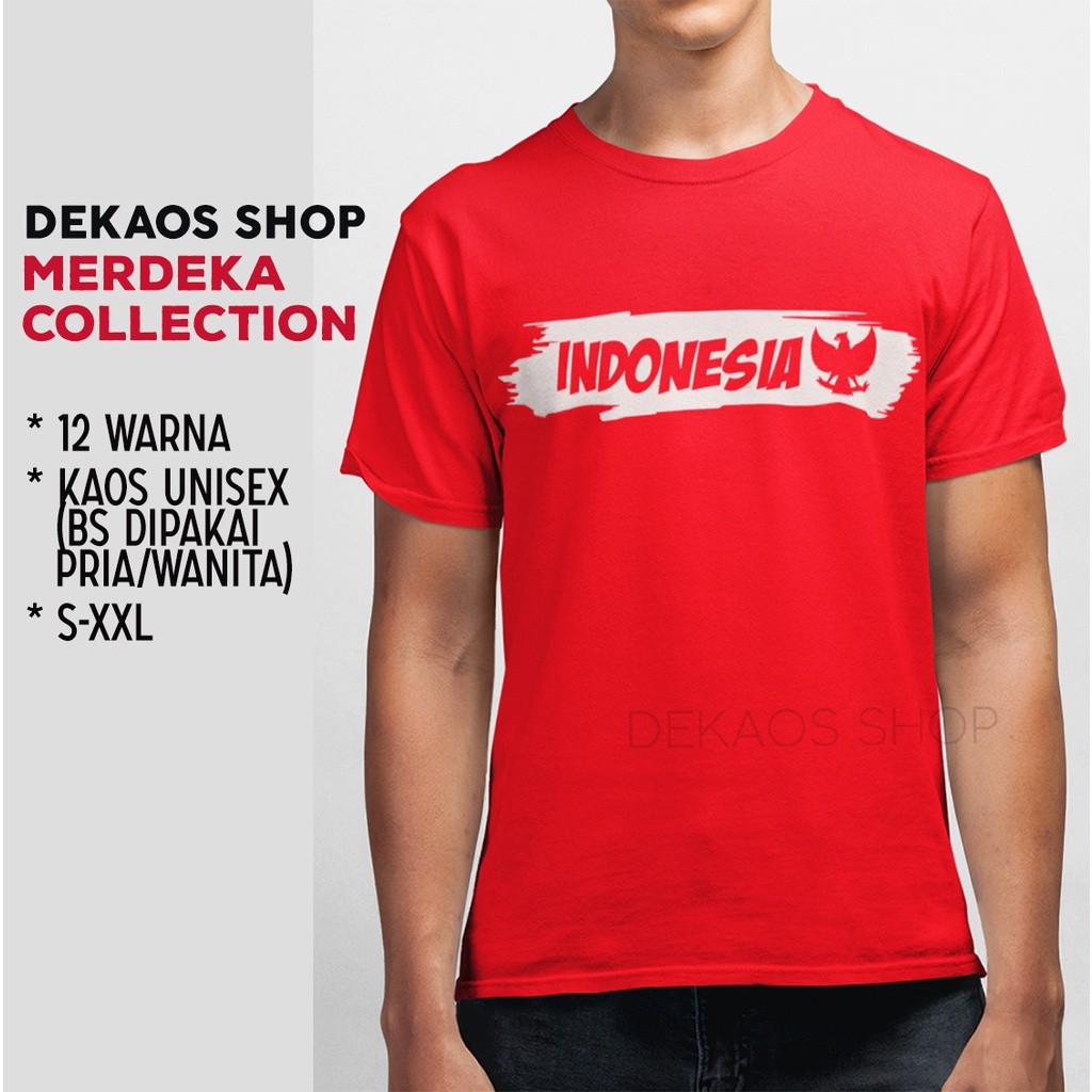 KAOS 17 AGUSTUS 2023 DEWASA / KAOS MERAH PUTIH DEWASA / BAJU MERAH PUTIH / KAOS KEMERDEKAAN 17AGUSTU