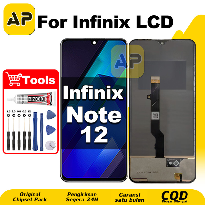 LCD Infinix Note 12 hp Layar Sentuh Fullset Glass Touchscreen Digitizer COD