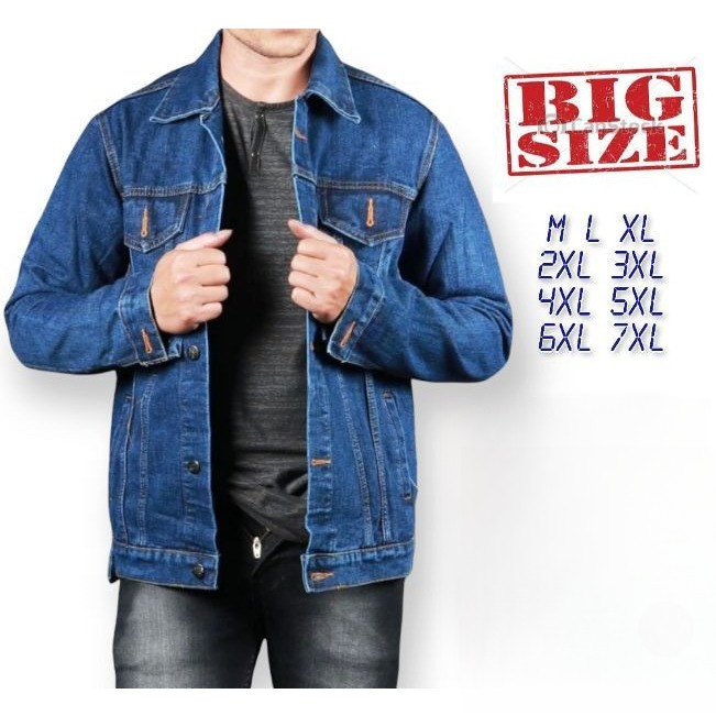 JAKET JEANS PRIA JUMBO/JAKET JEANS PRIA BIG SIZE