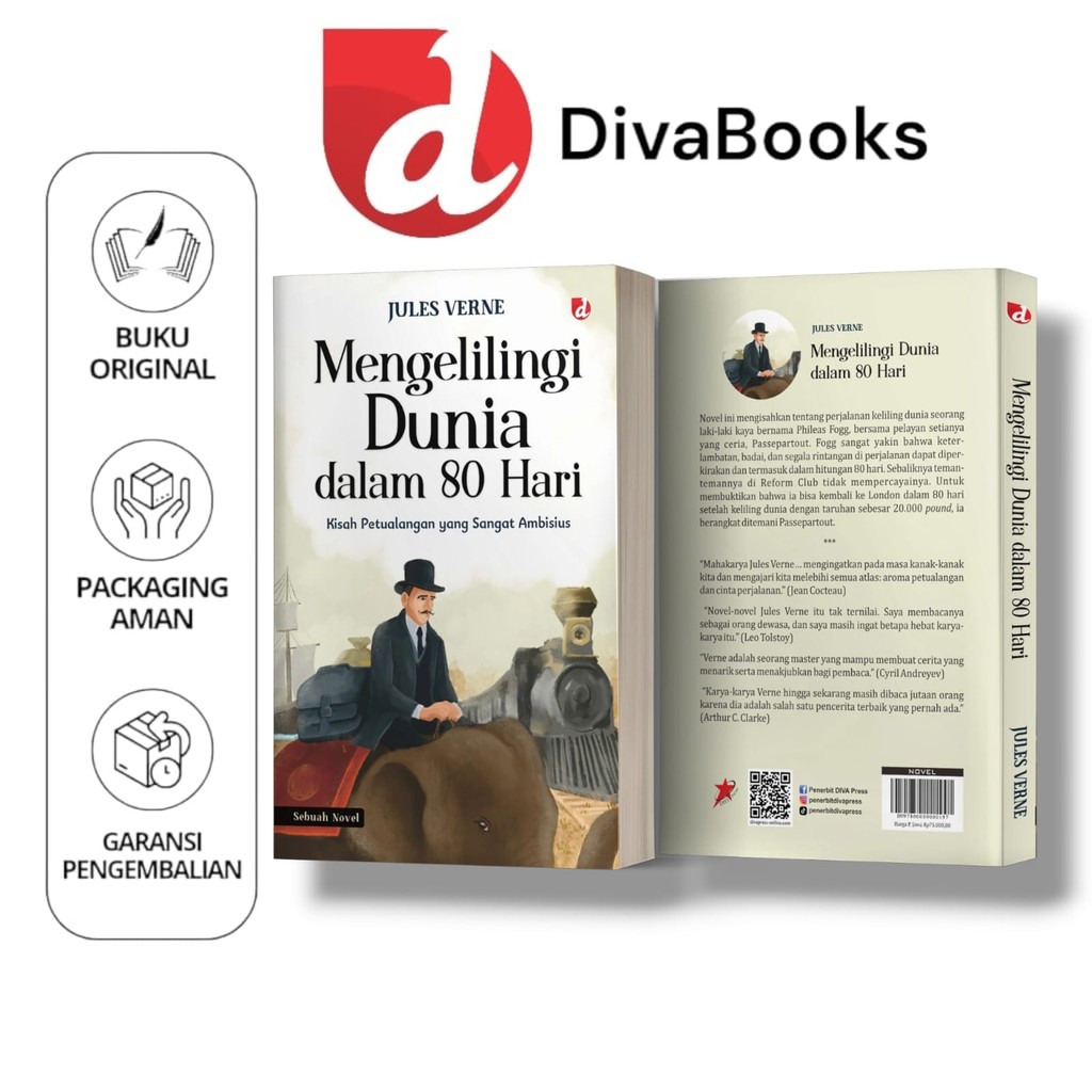 DIVA Press - Buku Mengelilingi Dunia dalam 80 Hari (Novel) - Jules Verne