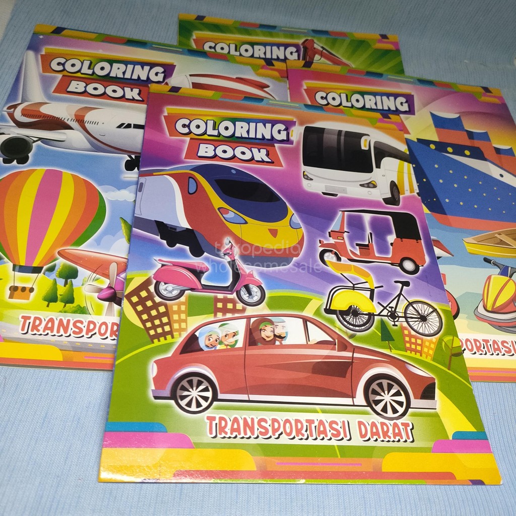

Buku mewarnai anak-anak seri transportasi (ukuran besar)