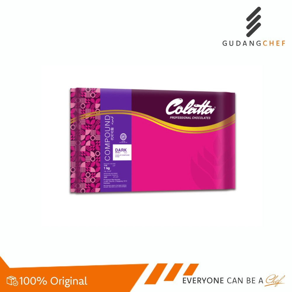 

Colatta Professional Dark Chocolate Compound 1 kg & 5 kg-Coklat Batang Serbaguna untuk Usaha Kuliner