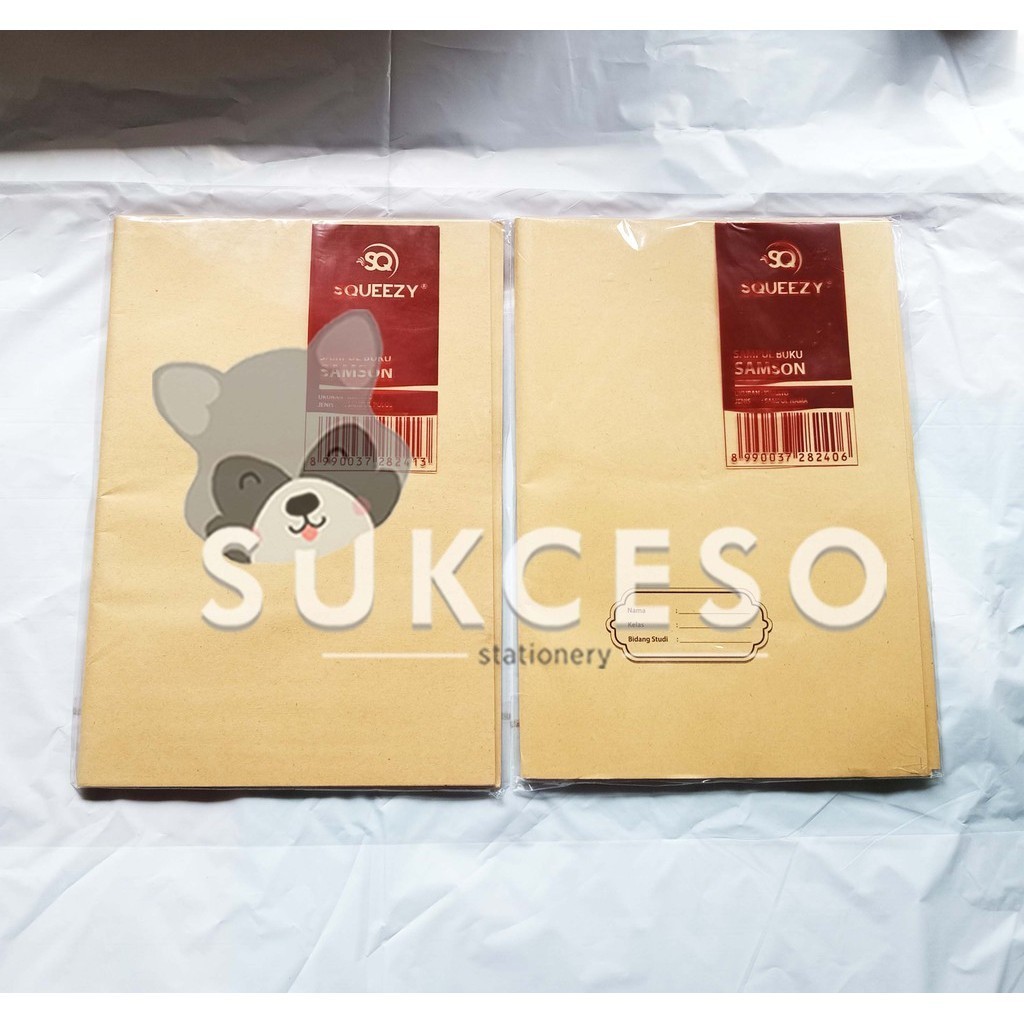 

SQUEEZY Sampul Buku Coklat KWARTO Sampul Samson Ukuran Kecil A5 Isi 20