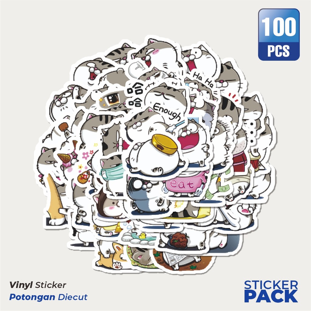 

Stiker Vinyl Stiker Kawaii Kittens Cats Pets [Kucing Peliharaan Lucu] Waterproof Aesthetic- Untuk Laptop, Motor, dan Helm - Paper Stationery Pack