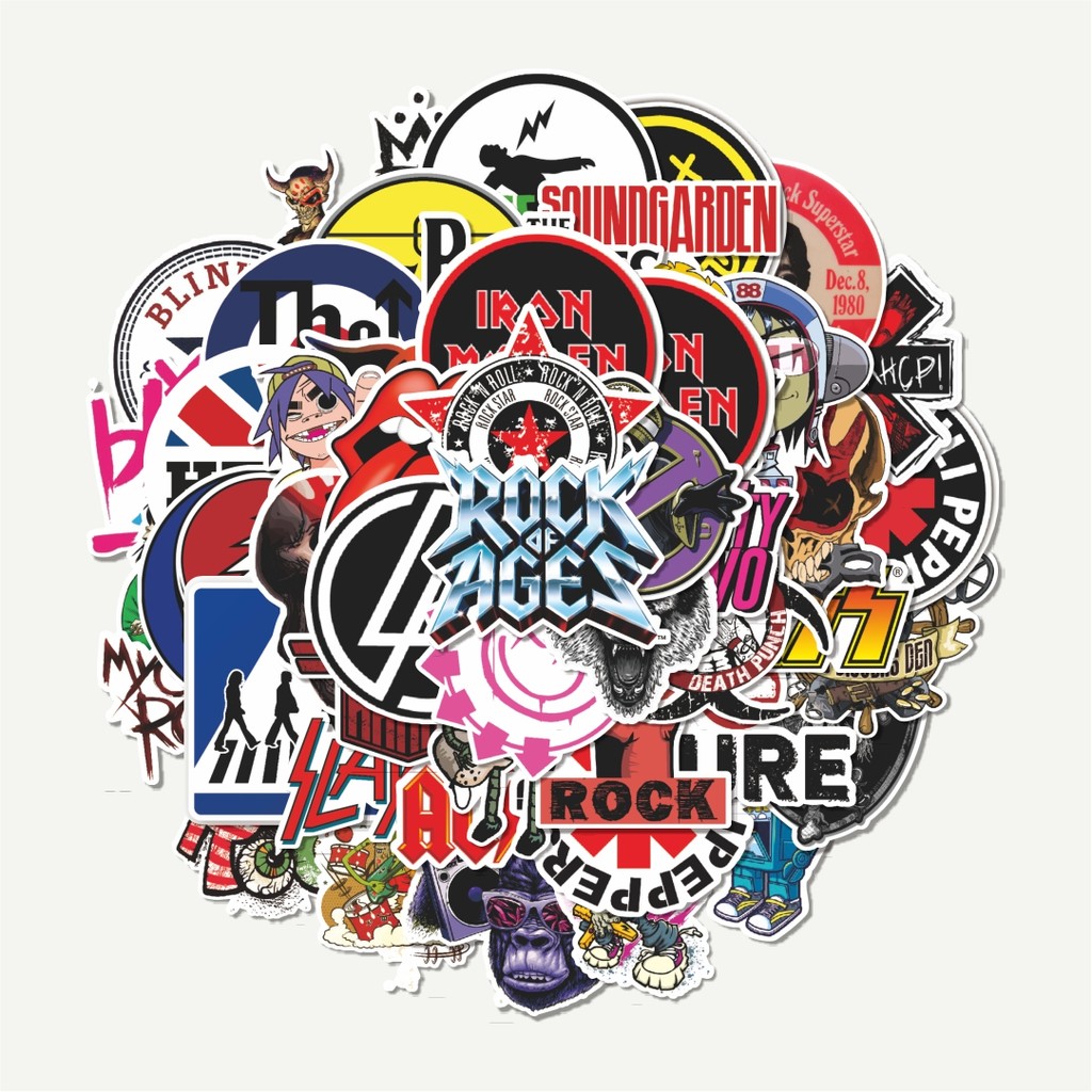 

Sticker Pack Stiker Mixed Logo Rock Band [Logo Band Rock Campuran] | Sticker TUMBLR | Stiker LAPTOP KOPER HELM