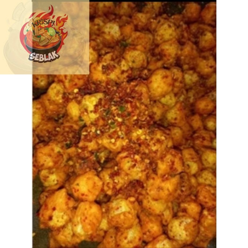 

Seblak krispi siomay mini pedas 500 gr seblak siomay mini kering pedas daun jeruk
