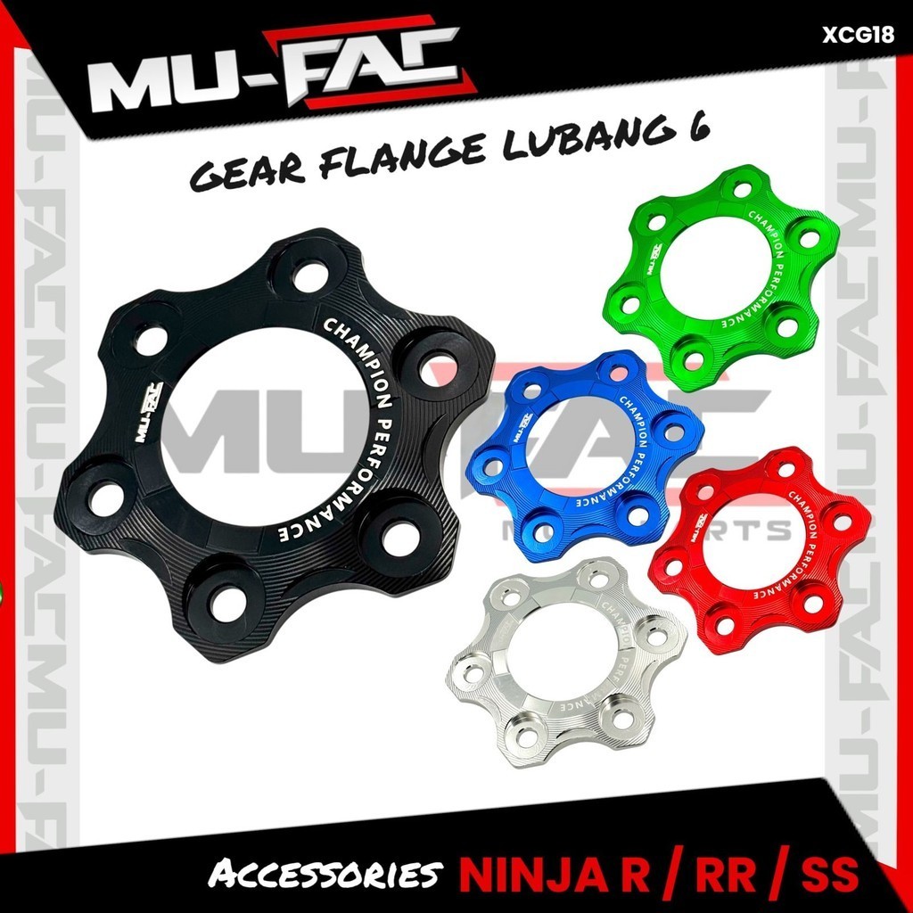 Cover Gear Flange Ninja MUFAC Aksesoris Kawasaki NINJA 150 R RR SS FULL CNC