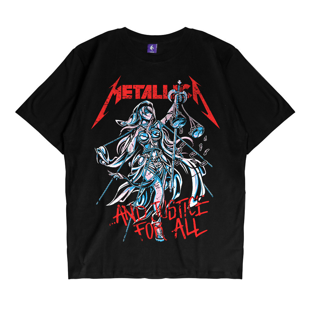 KIZARU Kaos Band METALLICA GOBLIN SLAYER T-shirt Short Sleeved Kaos Pendek Lengan