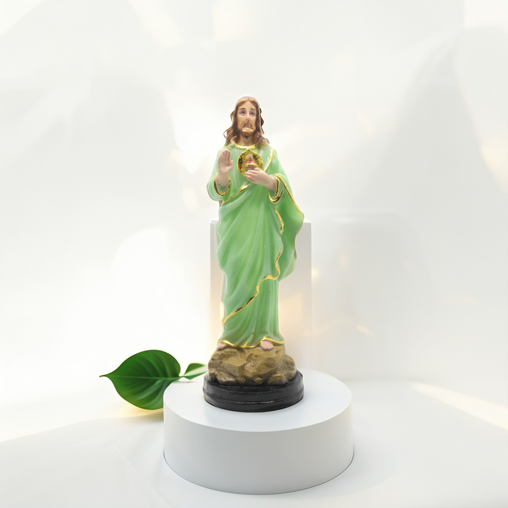 PATUNG YESUS FOSFOR 25 CM / PATUNG YHK FOS 25 CM / PATUNG YESUS HATI KUDUS GLOW IN THE DARK  / PATUN
