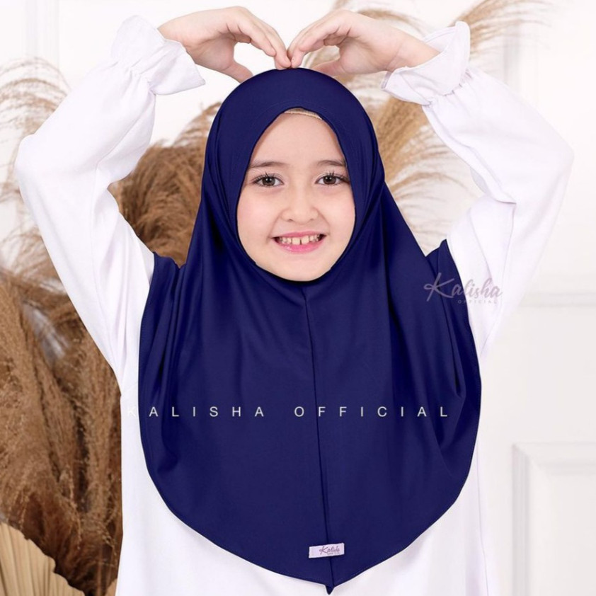 Hijab Anak Kerudung Anak Malay Non Pet Non Tali Jersey 3-7 Tahun Jilbab Anak Perempuan