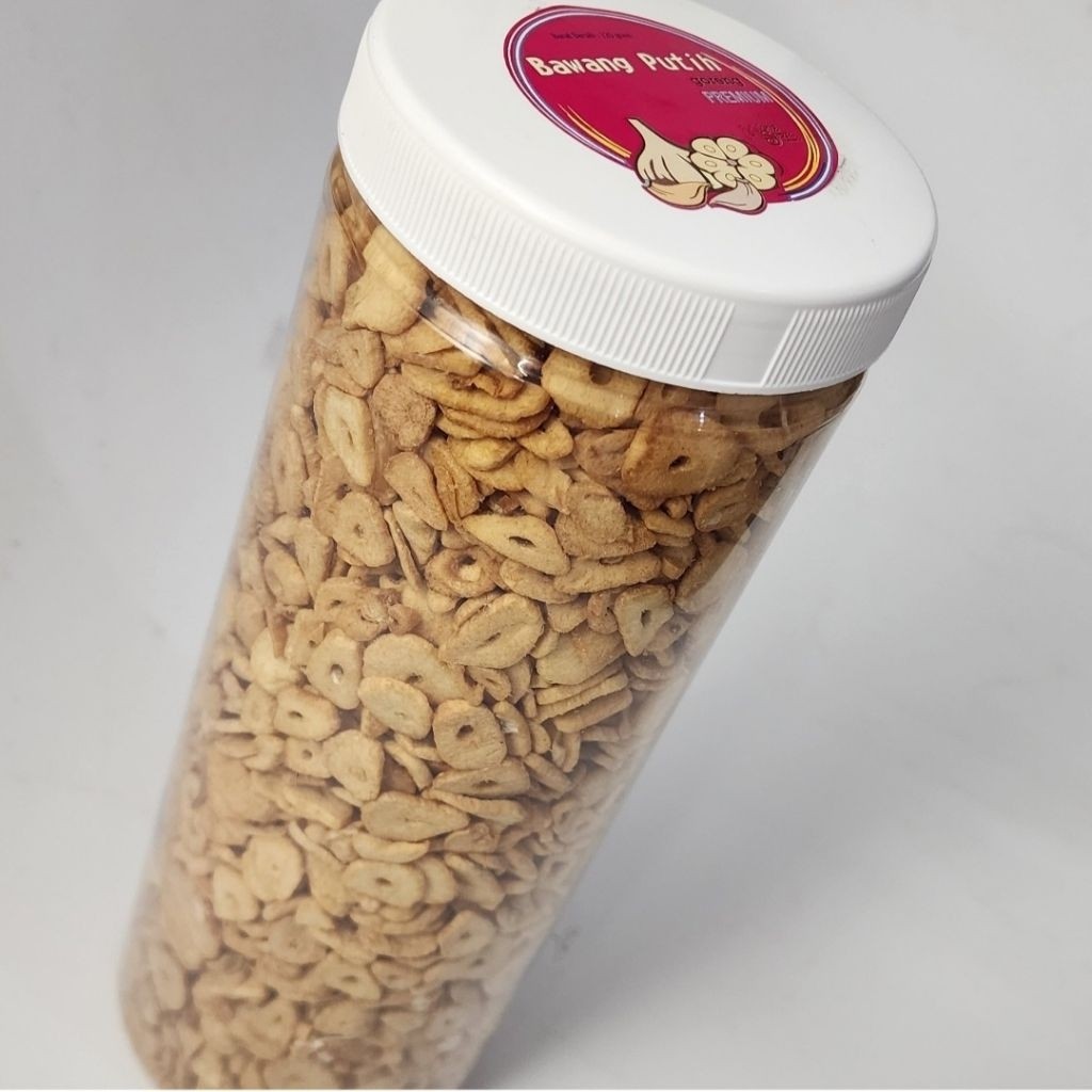 

Bawang Putih Goreng, Premium Class, Kemasan Toples Tabung, Berat Netto 450g (Etalase 13)